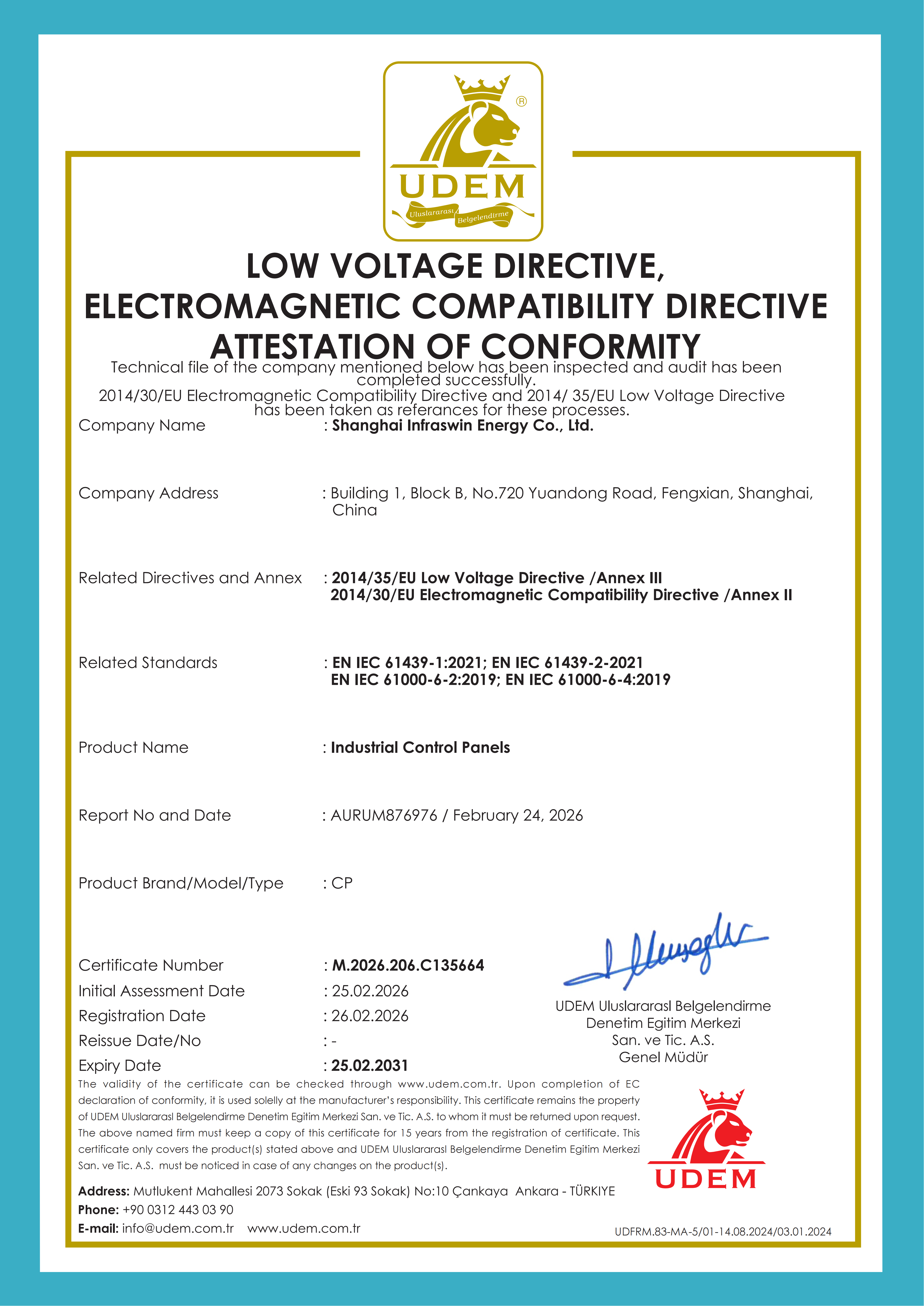 CE - Automation Control Cabinet