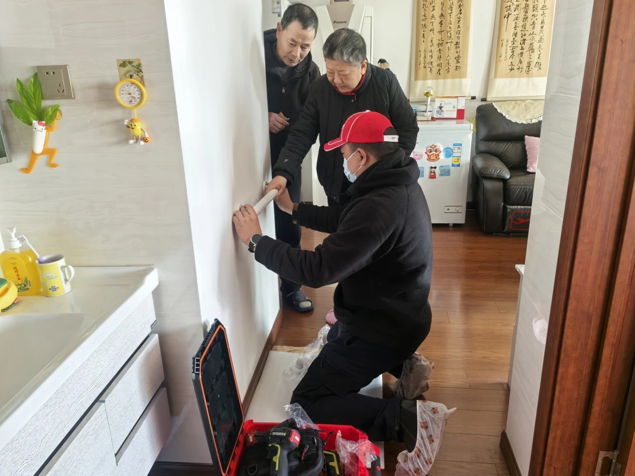 Installing safety handrails